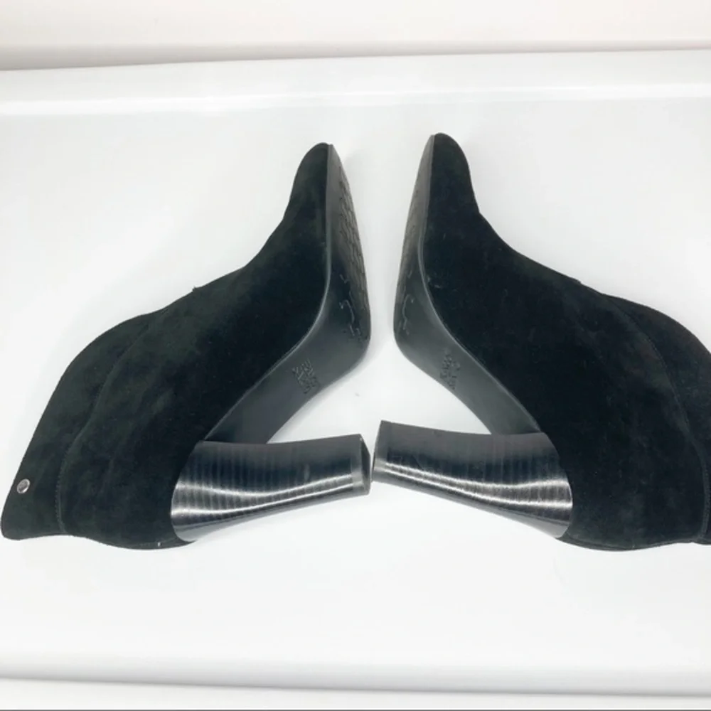 Franco Sarto Black Suede‎ Booties Sz 8.5